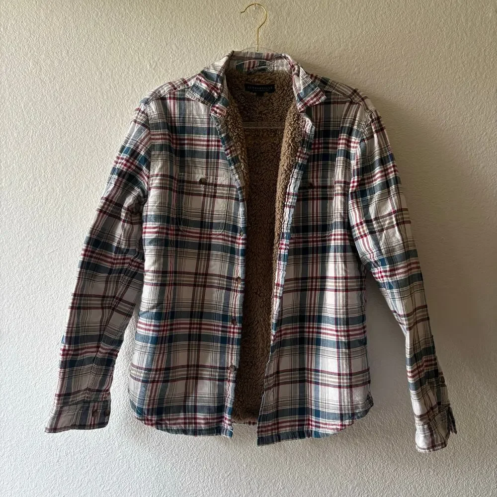Cozy Cabincore Sherpa-Lined Flannel Shirt Jacket – Aéropostale S/P - Picture 3 of 4